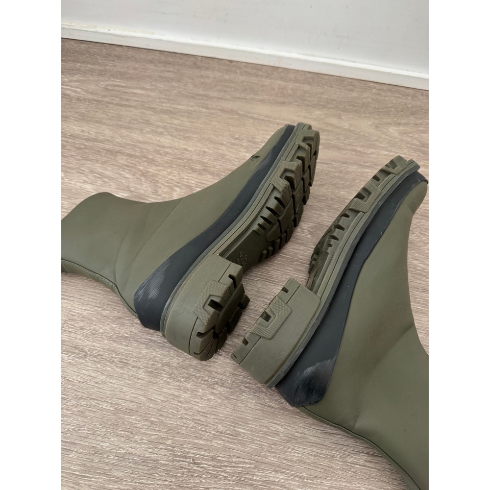 Rag & Bone Shiloh Sport Boots Olive Green Rubber Lug Sole Ankle Boots 38.5 - Picture 5 of 9